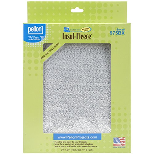 Legacy by Pellon Insul Fleece-temperaturisolierende Einlage 0,69 x 1,14m 93.75% Polyester, 6.25% metallisierter Polyesterfilm Vlieseinlage, weiß, 36 x 23 x 3 cm von Pellon