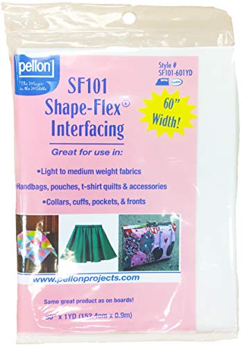 Pellon SF101-601YD PELSF101.601YD Shape-Flex 100% Baumwolle, Weiß von Pellon