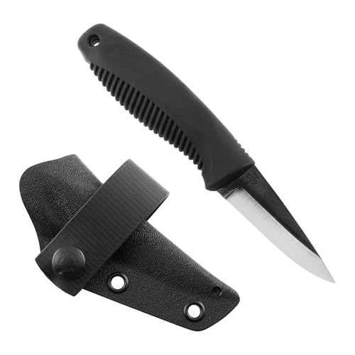 Peltonen Knives M23 Ranger Cub Outdoor-Messer (Schwarz, 80CrV2 Stahl, TPE Griff, Kydex-Scheide mit Paracord) von Peltonen Knives