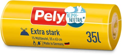 Pely® Zugband-Beutel Extra-stark, 35 Liter, 15 Stück (15 piece) von Pely