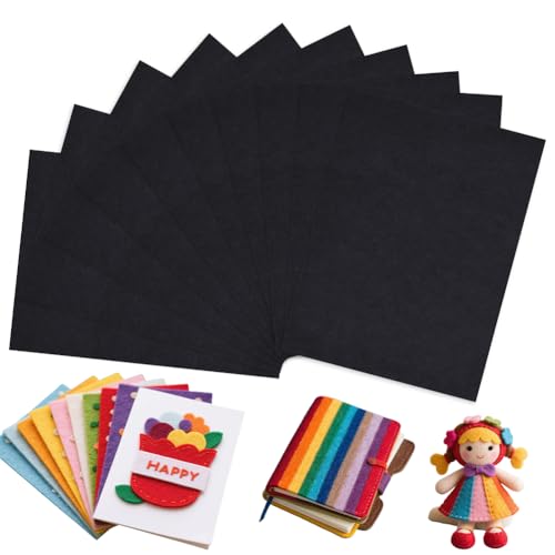 10 Stück 20x30cm Bastelfilz 3mm, Filzstoff zum Basteln, Polyester Steifer Filz für DIY Aufbewahrungstasche Filzunterlage Patchwork Nähen Basteln Handwerken Dekoration, Filz Schwarz Serie 10 Stück 20x30cm Bastelfilz 3mm, Filzstoff zum Basteln, Polyester Steifer Filz für DIY Aufbewahrungstasche Filzunterlage Patchwork Nähen Basteln Handwerken Dekoration, Filz Schwarz Serie von Penbinmall