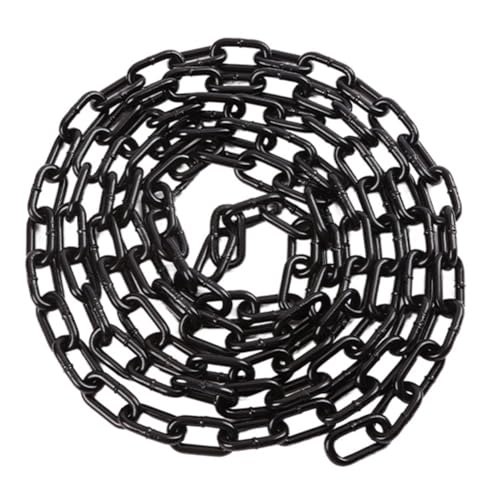 6m Stahlkette aus Kohlenstoffstahl 6mm - Kette Schwarz, Starke Stahlkette, Sicherheitskette, Schwarz Gliederkette für Lampenkette, Hundekette, Absperrketten von Penbinmall
