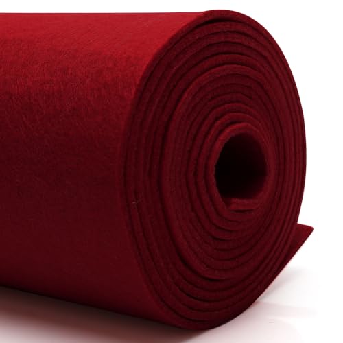 DIY Filz stoff 40cm x 250cm - 3mm Stärke Bastelfilz in Einzelfarben – Filzstoff meterware Für Autoteppiche, Weihnachtsmärkte & Riesenprojekte,filzmatte-burgunderrot DIY Filz stoff 40cm x 250cm - 3mm Stärke Bastelfilz in Einzelfarben – Filzstoff meterware Für Autoteppiche, Weihnachtsmärkte & Riesenprojekte,filzmatte-burgunderrot von Penbinmall