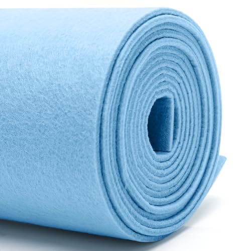DIY Filz stoff 40cm x 250cm - 3mm Stärke Bastelfilz in Einzelfarben – Filzstoff meterware Für Autoteppiche, Weihnachtsmärkte & Riesenprojekte,filzmatte-hellblau DIY Filz stoff 40cm x 250cm - 3mm Stärke Bastelfilz in Einzelfarben – Filzstoff meterware Für Autoteppiche, Weihnachtsmärkte & Riesenprojekte,filzmatte-hellblau von Penbinmall
