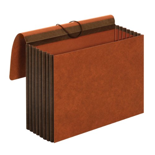 Globe-Weis/Pendaflex Heavy Duty File Wallets, Extra Wide, 7-Inch Expansion, Elastic Cord Closure, Letter Size, Brown, 5-Count (CL1084GLHD) von Pendaflex