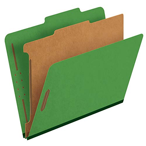 Pendaflex® Classification Folders, 1 Divider, 2" Fasteners, Letter, Dark Green, 10/Box (23733P) von Pendaflex