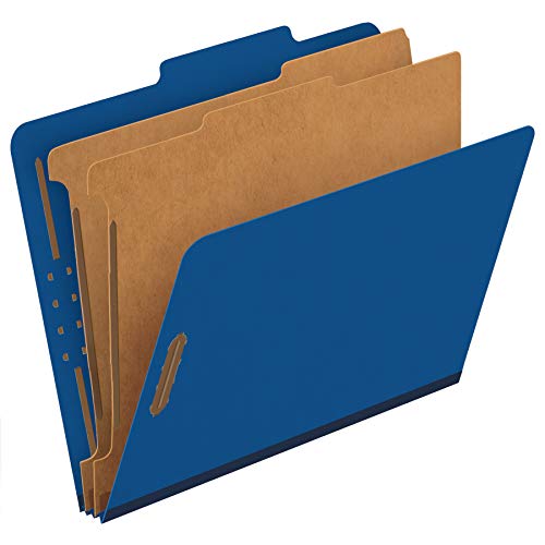 Pendaflex® Classification Folders, 2 Dividers, 2" Fasteners, Letter, Dark Blue, 10/Box (24132P) von Pendaflex