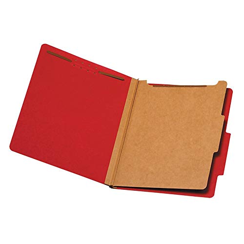 Pendaflex® Classification Folders, Standard, 1 Divider, Embedded Fasteners, 2/5 Cut Tab, Bright Red, Letter, 10/BX (23731) von Pendaflex