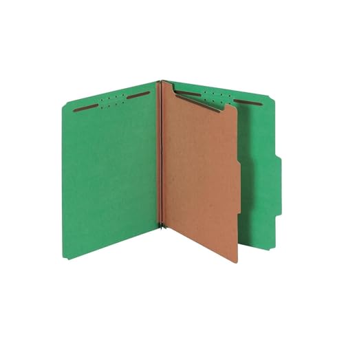 Pendaflex® Klassifizierungsmappen, 1 Trennwand, 5,1 cm Verschlüsse, Brief, dunkelgrün, 10 Stück pro Box (23733P), Spezialität von Pendaflex