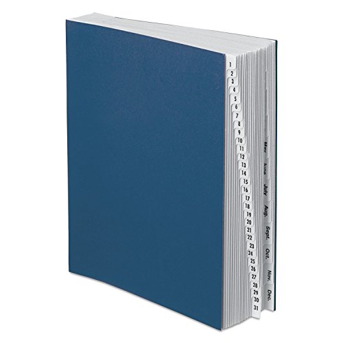 Pendaflex DDF5OX Fächermappe, 1-31/Jan-Dez Buchstabe, Acrylbeschichtete Pressplatte, dunkelblau von Pendaflex