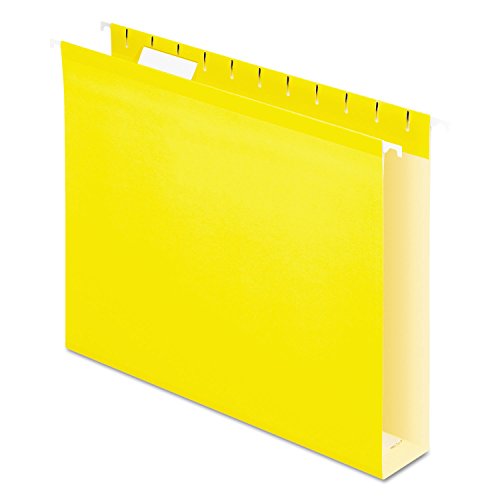 Pendaflex Verstärkte Hängemappen mit extra Kapazität, Briefgröße, gelb, 25 Stück pro Box (4152 x 2 gelb) von Pendaflex