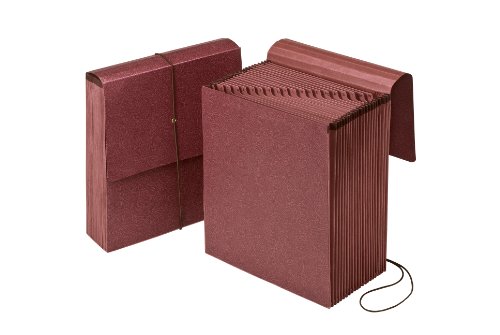 Pendaflex Vertikale verstärkte Alpha A-Z/21 Fächermappe, Briefgröße, je 1 Stück (14000), rote Faser von Pendaflex