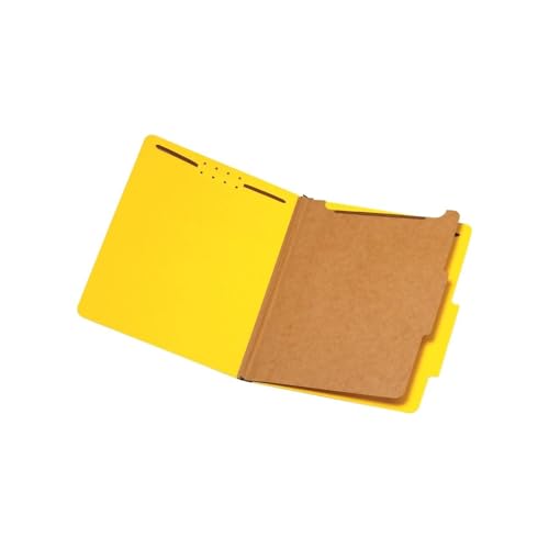 Pendaflex Klassifizierungsmappe, Standard, 1 Trennwand, eingebettete Verschlüsse, 2/5 Schnittlasche, gelb, Briefgröße, 10/BX (23734) von Pendaflex