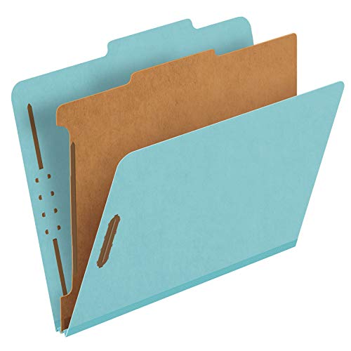 Pendaflex Klassifizierungsmappe, Standard, 1 Trennwand, eingebettete Verschlüsse, 2/5 Zuschnitt-Tab, blau, Buchstabe, 10/BX (23730P) von Pendaflex