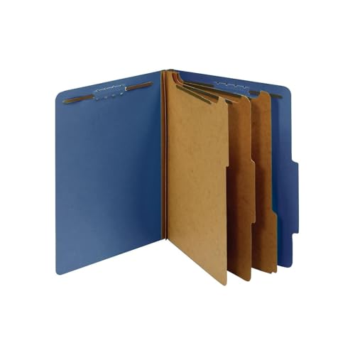 Pendaflex Klassifizierungsmappe, Standard, 3 Trennblätter, eingebettete Verschlüsse, 2/5 Zuschnitt-Tab, dunkelblau, Buchstabe, 10/BX (24096) von Pendaflex