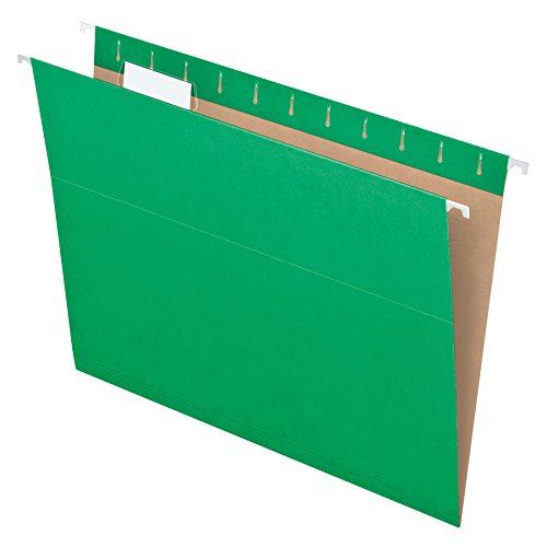 Pendaflex Recycelte Hängemappen, Briefgröße, Hellgrün, 1/5 Schnitt, 25/BX (81610) von Pendaflex