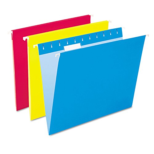 Pendaflex Recycelte Hängemappen, Briefgröße, verschiedene Farben, 1/5-Schnitt, 25/BX (81612) von Pendaflex