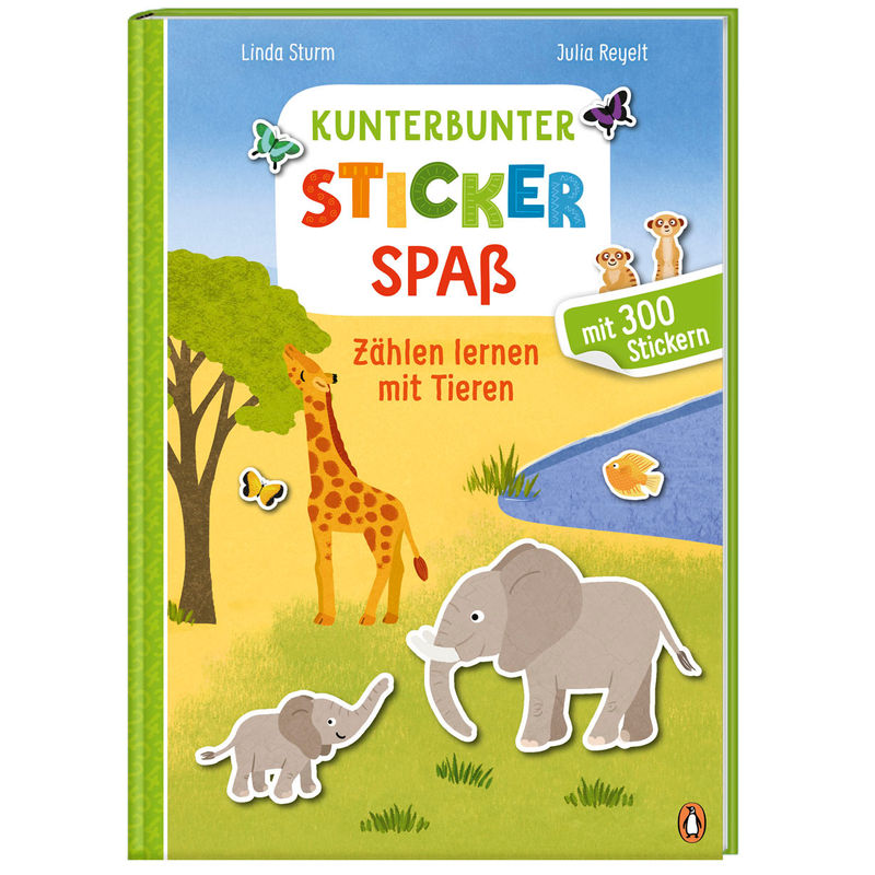 Kunterbunter Stickerspaß - Zählen Lernen Mit Tieren - Linda Sturm, Gebunden von Penguin Junior