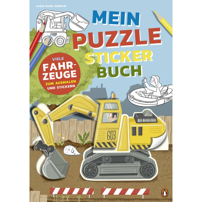 Mein Bunter Puzzle-Sticker-Spaß - Fahrzeuge - Isabel Große Holtforth, Gebunden von Penguin Junior
