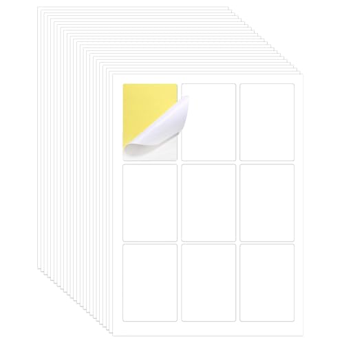 24stk Blatt Blanko-Aufkleber für Spielkarten, Druckbare Etiketten Tintenstrahldrucker Weiß Drucken Sie Ihre Spielkarten für Spiel Tarot & Lernkarte von Penitue