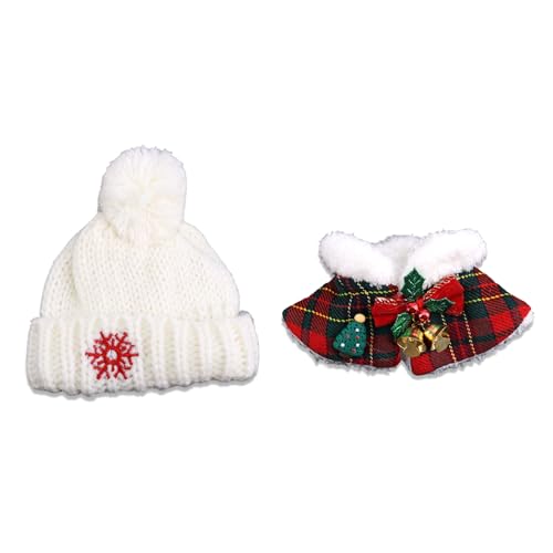 2st Kleidung für Puppen Set, Weihnachts Puppen Outfits Süße Kleidung Stilvoller Ersatz Schneeflockenmütze + Karierter Umhang für 15cm/17cm Große Dolls Ausstellungszubehör Sammlergeschenk 2st Kleidung für Puppen Set, Weihnachts Puppen Outfits Süße Kleidung Stilvoller Ersatz Schneeflockenmütze + Karierter Umhang für 15cm/17cm Große Dolls Ausstellungszubehör Sammlergeschenk von Penitue