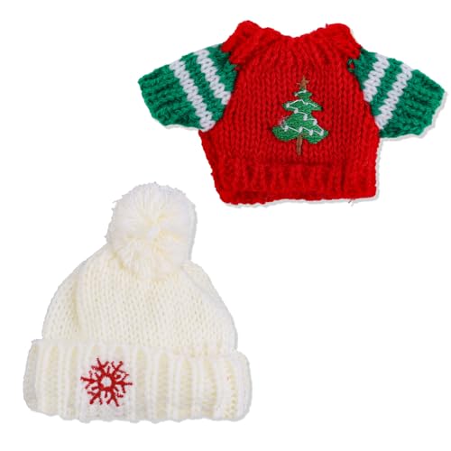 2st Kleidung für Puppen Set, Weihnachts Puppen Outfits Süße Kleidung Stilvoller Ersatz Schneeflockenmütze + Weihnachtsbaumpullover für 15cm/17cm Große Dolls Ausstellungszubehör Sammlergeschenk 2st Kleidung für Puppen Set, Weihnachts Puppen Outfits Süße Kleidung Stilvoller Ersatz Schneeflockenmütze + Weihnachtsbaumpullover für 15cm/17cm Große Dolls Ausstellungszubehör Sammlergeschenk von Penitue