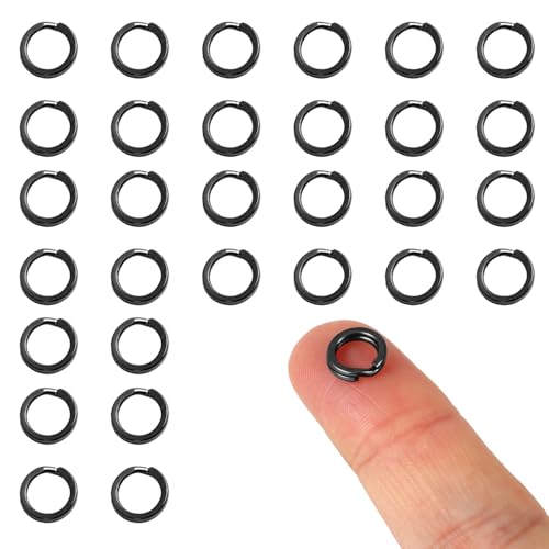 30 Stück Spaltringe, 8,5mm Edelstahl Runder Schlüsselanhänger Hundehalsbandringe zur Schmuckherstellung zum Basteln zur Organisation von Autoschlüsseln 30 Stück Spaltringe, 8,5mm Edelstahl Runder Schlüsselanhänger Hundehalsbandringe zur Schmuckherstellung zum Basteln zur Organisation von Autoschlüsseln von Penitue