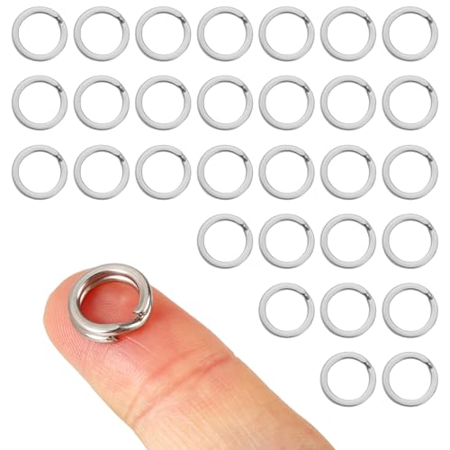 30 Stück Spaltringe Edelstahl, 11mm Silber Geteilter Biegering Zubehör für Hundemarken zur Herstellung von Schmuck und zur Organisation von Autoschlüsseln 30 Stück Spaltringe Edelstahl, 11mm Silber Geteilter Biegering Zubehör für Hundemarken zur Herstellung von Schmuck und zur Organisation von Autoschlüsseln von Penitue