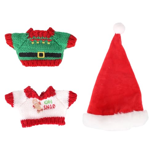 3stk Plüschpuppen Kleidung, Stilvolle Häkel Puppen Outfit mit Weihnachtsmütze Süßem Weihnachtskostüm Zubehör Ideal zum Plüschtieren Anziehen Sammeln Ausstellen 3stk Plüschpuppen Kleidung, Stilvolle Häkel Puppen Outfit mit Weihnachtsmütze Süßem Weihnachtskostüm Zubehör Ideal zum Plüschtieren Anziehen Sammeln Ausstellen von Penitue
