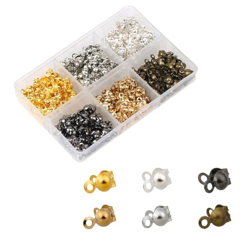 600 Stück Quetschperlen zur Schmuckherstellung, 0,4cm Mehrfarbig Quetschperlenabdeckungen Schmuckherstellungszubehör für DIY-Armbänder und Halsketten 600 Stück Quetschperlen zur Schmuckherstellung, 0,4cm Mehrfarbig Quetschperlenabdeckungen Schmuckherstellungszubehör für DIY-Armbänder und Halsketten von Penitue