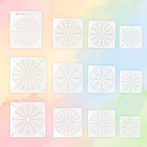 Penitue 12stk Mandala Punkt Malschablonen, 9/13/15/20/23,5cm Wiederverwendbares Mandala Schablonen Set für Holz Leinwand Felsen Wände und Stoff Kreatives DIY Malen und Basteln Penitue 12stk Mandala Punkt Malschablonen, 9/13/15/20/23,5cm Wiederverwendbares Mandala Schablonen Set für Holz Leinwand Felsen Wände und Stoff Kreatives DIY Malen und Basteln von Penitue
