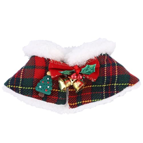 Plüschpuppen Kleidung, Süßes Puppen Outfit Karierter Weihnachtsumhang mit Schleife und Glöckchen Kostümzubehör Ideal zum Plüschspielzeug Weihnachten Dressing Ausstellen Plüschpuppen Kleidung, Süßes Puppen Outfit Karierter Weihnachtsumhang mit Schleife und Glöckchen Kostümzubehör Ideal zum Plüschspielzeug Weihnachten Dressing Ausstellen von Penitue