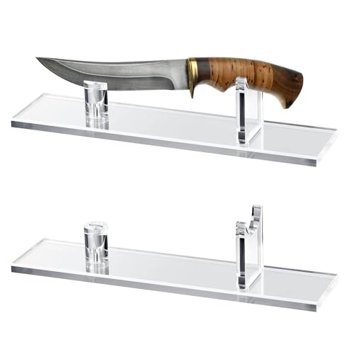 Messerständer Acryl Display Ständer, Transparent Messerhalter Dolchständer, Messerregal Messer Organizer, Schreibtisch Aufbewahrungsregal für Outdoor Jagd Camping Messer Überlebensmesser von Penlimly