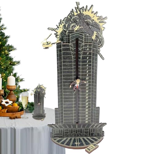 Penlimly Schiebender Weihnachts-Countdown-Kalender - 24-Tage Adventskalender Holz Schiebe Schlitten Dekoration,Saisonale Mittelstück Deko für Tisch Penlimly Schiebender Weihnachts-Countdown-Kalender - 24-Tage Adventskalender Holz Schiebe Schlitten Dekoration,Saisonale Mittelstück Deko für Tisch von Penlimly