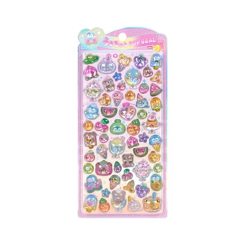 Penlimly Süße Sticker | 3D Bastel Sticker,Kristalloptik Deko Aufkleber aus Harz für Journaling Handy Flasche Auto von Penlimly
