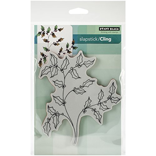 Penny Schwarz Selbst Gummi Stempel 12,7 cm x 19,1 cm Sheet-Happy Holly Penny Schwarz Selbst Gummi Stempel 12,7 cm x 19,1 cm Sheet-Happy Holly von Penny Black