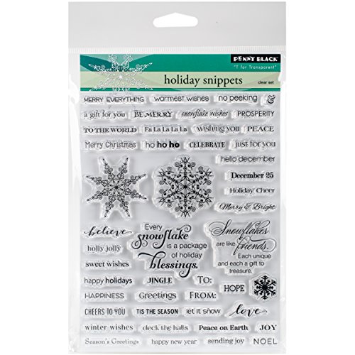 Penny Black Penny Black Clear Stamps 12,7 cm x 17,8 cm Holiday Snippets, Acryl, Mehrfarbig von Pennyblack