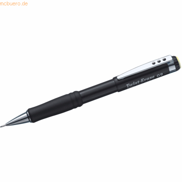 12 x Pentel Druckbleistift Twist-Erase 0,9mm schwarz von Pentel