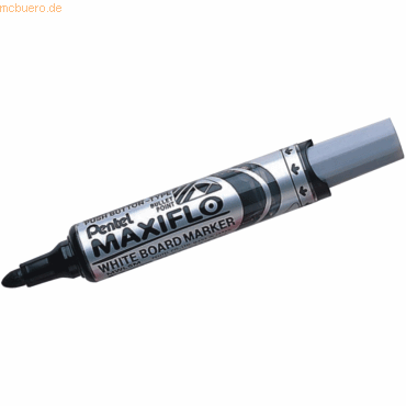 12 x Pentel Whiteboardmarker Maxiflo 2,5mm Rundspitze schwarz von Pentel