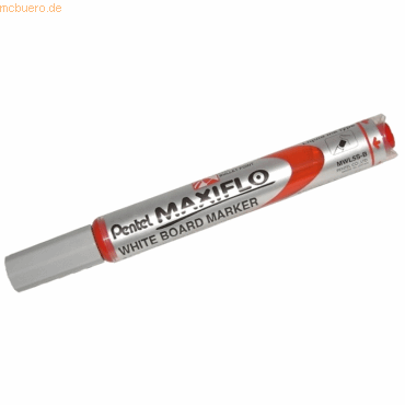 12 x Pentel Whiteboardmarker Maxiflo 2mm Rundspitze rot von Pentel