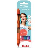 Pentel ENERGEL BL107 Gelschreiber-Set orange, pink, hellblau, violett 0,35 mm, Schreibfarbe: farbsortiert, 4 St. Pentel ENERGEL BL107 Gelschreiber-Set orange, pink, hellblau, violett 0,35 mm, Schreibfarbe: farbsortiert, 4 St. von Pentel