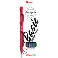 Pentel SES15C Brush-Pen farbsortiert, 4 St. von Pentel