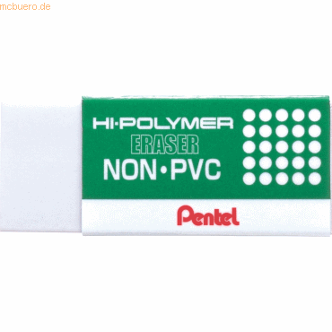 48 x Pentel Radierer Hi-Polymer PVC-frei 43x18x11,5mm weiß von Pentel