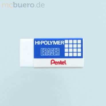 60 x Pentel Radierer Hi-Polymer 35x16x11,5mm weiß 60 x Pentel Radierer Hi-Polymer 35x16x11,5mm weiß von Pentel
