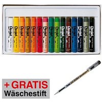 AKTION: Pentel Arts Stoffmalkreide farbsortiert 1 Set + GRATIS Pentel Gel-Tintenroller "Gel for fabric" von Pentel