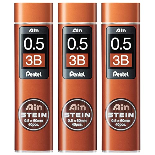 PENTEL AIN STEIN C275 40 Minen, 0,5 mm, Härtegrad 3B, 3 Stück von Pentel