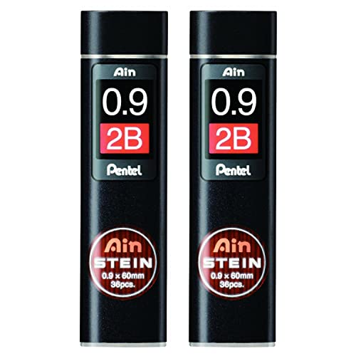 PENTEL AIN STEIN C279, Härtegrad 2B, 36 Minen, 0,9 mm, 2 Stück PENTEL AIN STEIN C279, Härtegrad 2B, 36 Minen, 0,9 mm, 2 Stück von Pentel