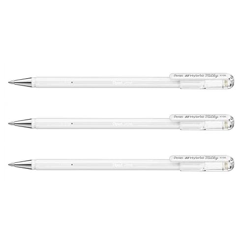 PENTEL Gelschreiber, Hybrid Milky Pastell, Weiß, 3 Stück PENTEL Gelschreiber, Hybrid Milky Pastell, Weiß, 3 Stück von Pentel