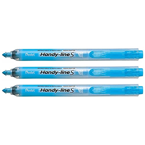 PENTEL Handy-Line S Textmarker, einziehbar/nachfüllbar, Hellblau, 3 Stück PENTEL Handy-Line S Textmarker, einziehbar/nachfüllbar, Hellblau, 3 Stück von Pentel