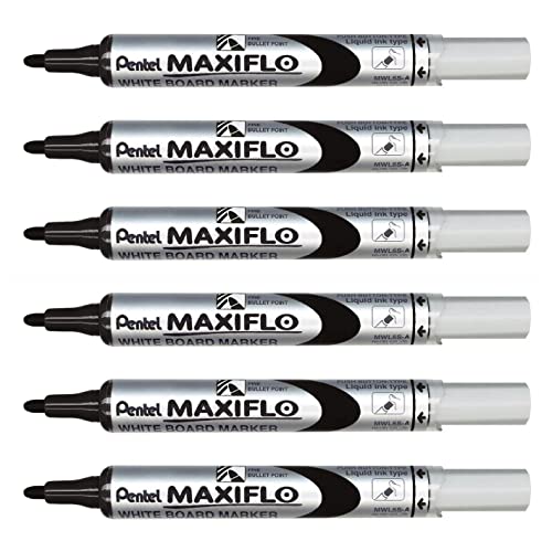PENTEL MAXIFLO MWL5S Whiteboard-Marker, schwarz, 6 Stück PENTEL MAXIFLO MWL5S Whiteboard-Marker, schwarz, 6 Stück von Pentel